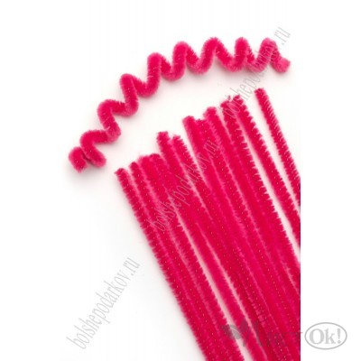 Проволока пушистая 6мм 30см синельная SF-3311, фуксия, цена за 1шт. 96-11 