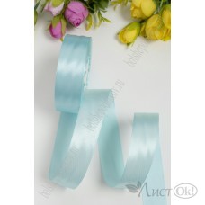 Лента атласная 2,5 см*25 ярд SF-1357, голубой  №103, 113-162 