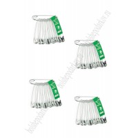 Булавки английские 12шт никель (45 мм) цена за набор 140-857 