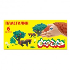 Пластилин 6цв. 90г. со стек. ПКМ06 Каляка-Маляка 