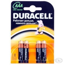 Батарейка LR03 Duracell Basic 4хBL (цена за блистер 4 шт) 5014523 