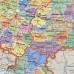 Карта России Политико-административная Субъекты федерации. М1:14,5 млн. 58х38 см. 1435 Геодом 