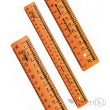 Линейка закройщика 25см, NEON оранжевая ЛН610 Стамм 