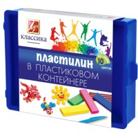 Пластилин 10цв. 200гр. Классика. стек. в пластик. конт. 20С 1345-08 Луч 