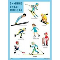 Плакат Зимние виды спорта/ Мозаика 
