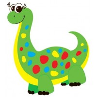 Украшение на липучке. Динозавр//7-64-029/ Мир открыток 