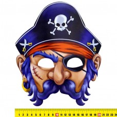 Маска Пират, цена за 1 маску, 300 гр/м2, картон 6267 J.Otten 