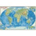 Карта Мира Физическая М1:27,5 млн 101*69см, с ламинацией 1633 (4564) Геодом 